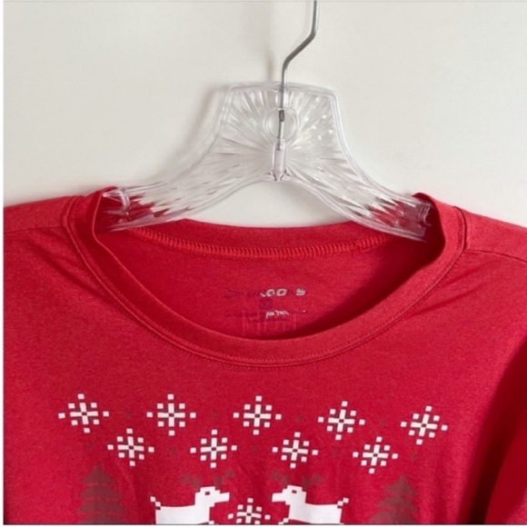 Brooks Equilibrium Run Happy shirt red holiday festive long sleeves Dri fit - Picture 4 of 8